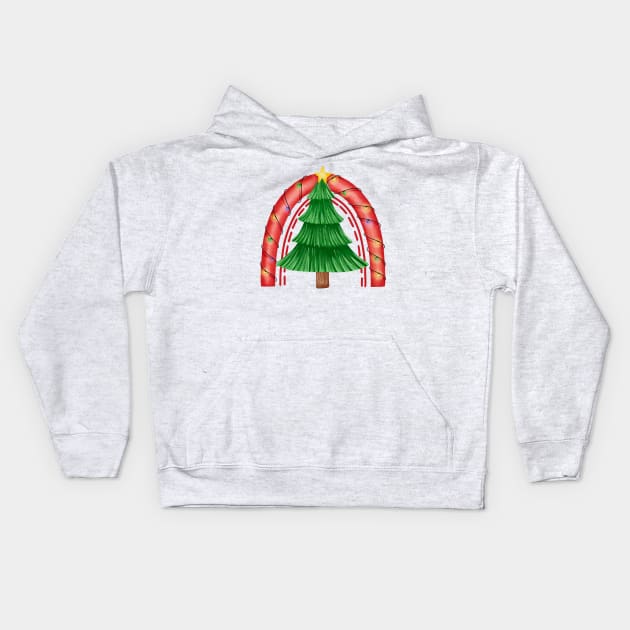 Christmas Lights Sparkle on The Tree Kids Hoodie by Archie & Ainslie